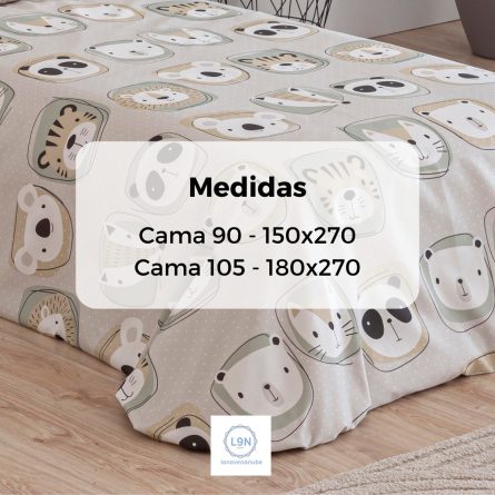 Funda nórdica ZOO BEIG de Confecciones Paula