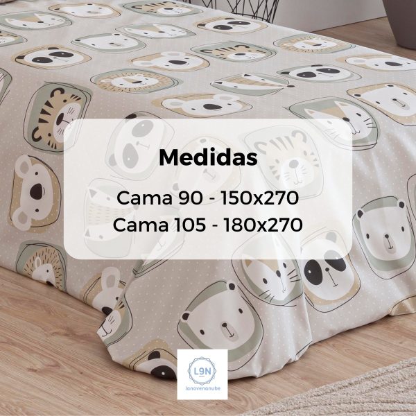 Funda nórdica ZOO BEIG de Confecciones Paula