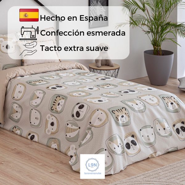 Funda nórdica ZOO BEIG de Confecciones Paula