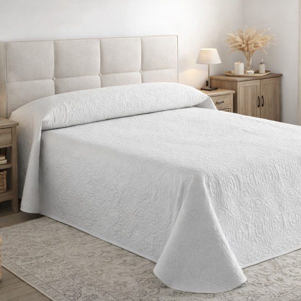colcha bouti floral blanca colcha bouti floral blanca