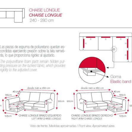 Funda Chaise longue MILOS de Belmarti