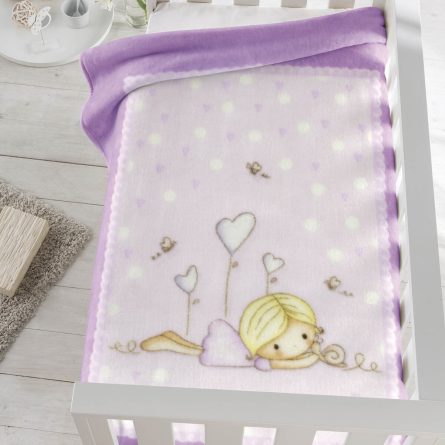 Manta infantil NIÑA ACOSTADA 6377 de Pielsa Baby