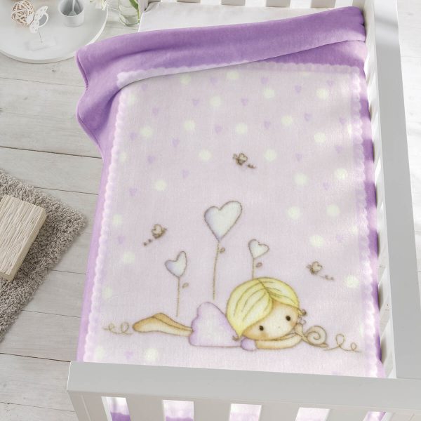 Manta infantil NIÑA ACOSTADA 6377 de Pielsa Baby