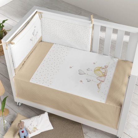 Kit edredón + Protector NIÑA ACOSTADA 3377 de Pielsa Baby
