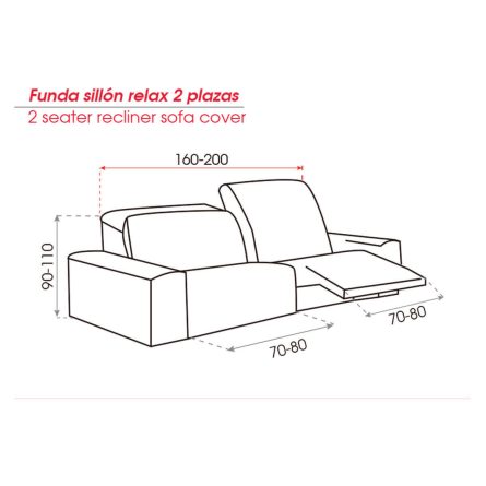 Funda sofá Relax 2 plazas MILOS de Belmarti