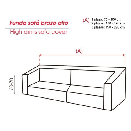 Funda sofá Brazo alto MILAN de Belmarti