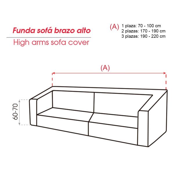 Funda sofá Brazo alto MILOS de Belmarti