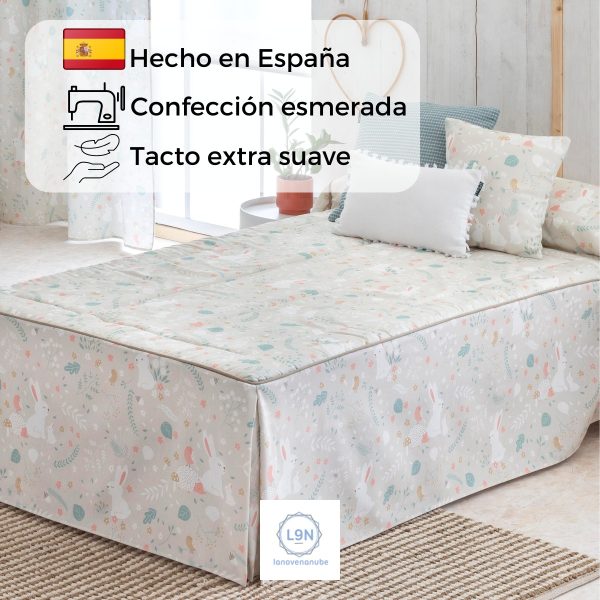 Colcha edredón MISTY BEIG de Confecciones Paula