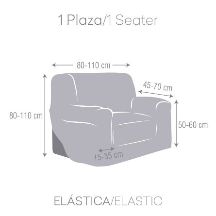 Funda sillón 1 plaza BRONX de Eysa