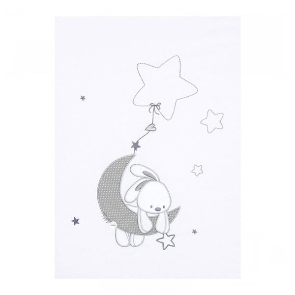 Funda nórdica minicuna LUNA GRIS de Pirulos Funda nórdica minicuna LUNA GRIS de Pirulos