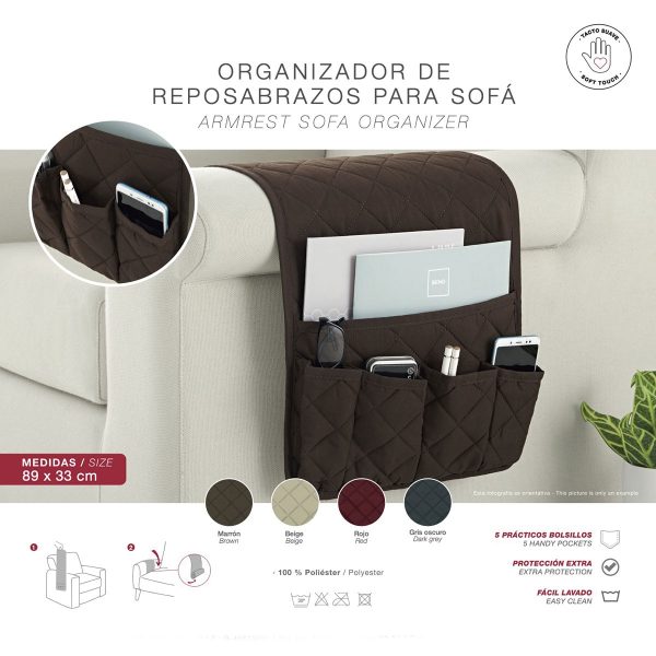 Organizador de reposabrazos para sofá Acolchado MALLORCA de LAnovenanube Organizador de reposabrazos para sofá Acolchado MALLORCA de LAnovenanube