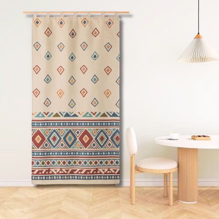 Cortina alpujarreña con trabillas ROMBOS Nº58 de 140x260 cm
