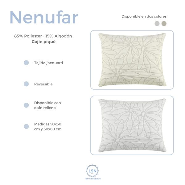 Cojín NENUFAR de Tejidos JVR