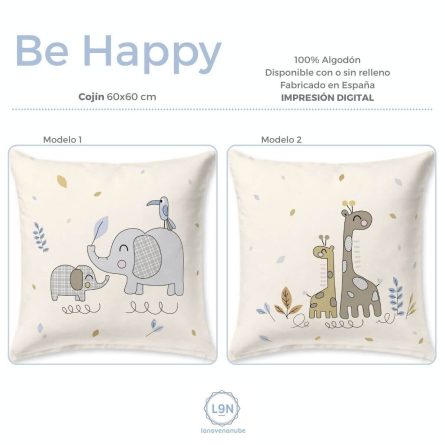 Cojín BE HAPPY de Tejidos JVR