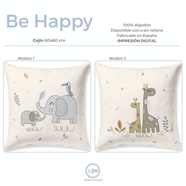 Cojín BE HAPPY de Tejidos JVR