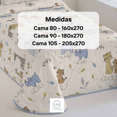 Colcha bouti BE HAPPY de Tejidos JVR