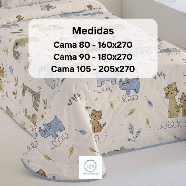 Colcha bouti BE HAPPY de Tejidos JVR