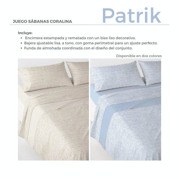 Juego de sábanas Coralina PATRIK de Antilo