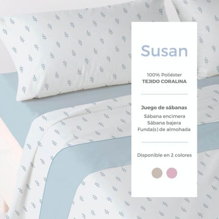 Juego de sábanas Coralina SUSAN de Antilo