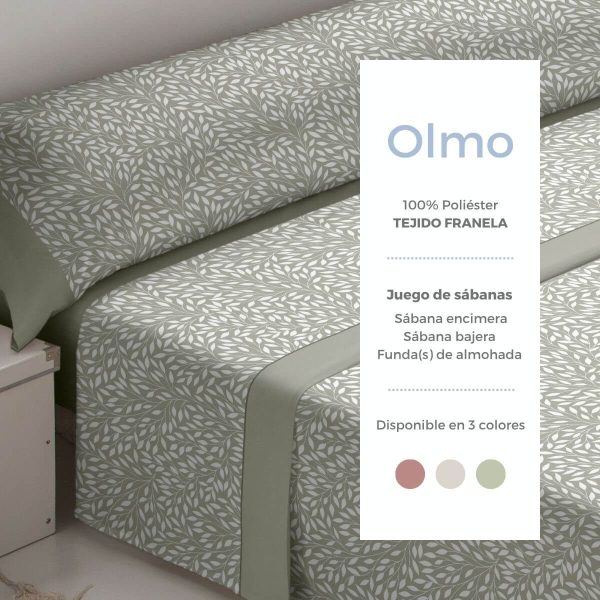 Juego de sábanas franela OLMO de Tejidos Reina