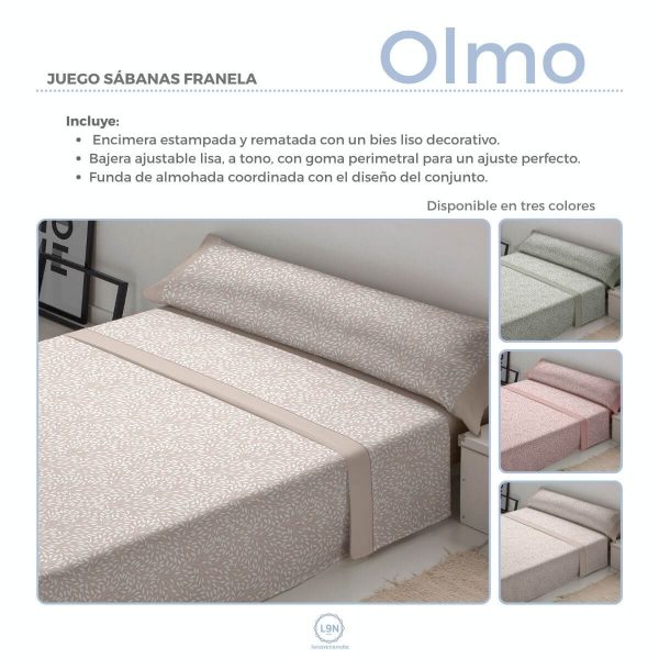 Juego de sábanas franela OLMO de Tejidos Reina