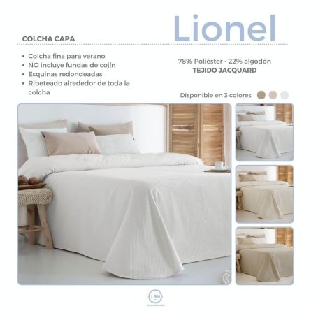 Colcha capa jacquard LIONEL de Fundeco