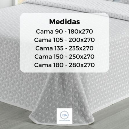 Colcha piqué reversible CANDELA de Lanovenanube